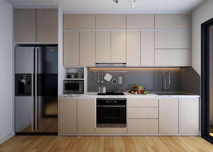 Kitchen Set dengan Kabinet Vertikal